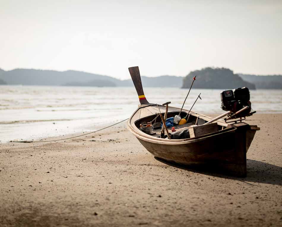Boat stuck on beach at Ao Nang beach | Travel Photography | Thailand