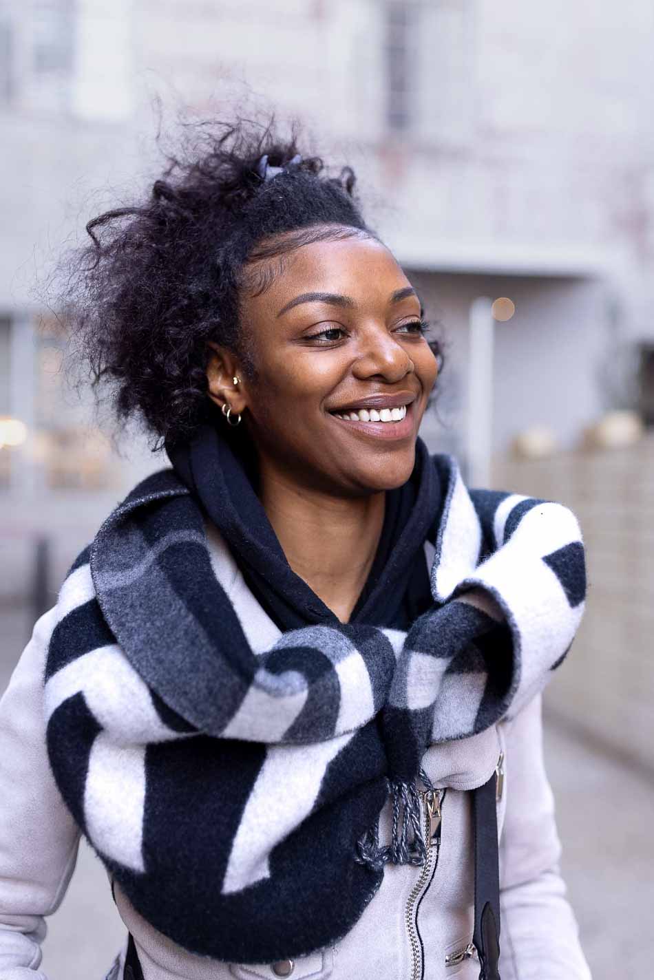 Lifestyle model smiling